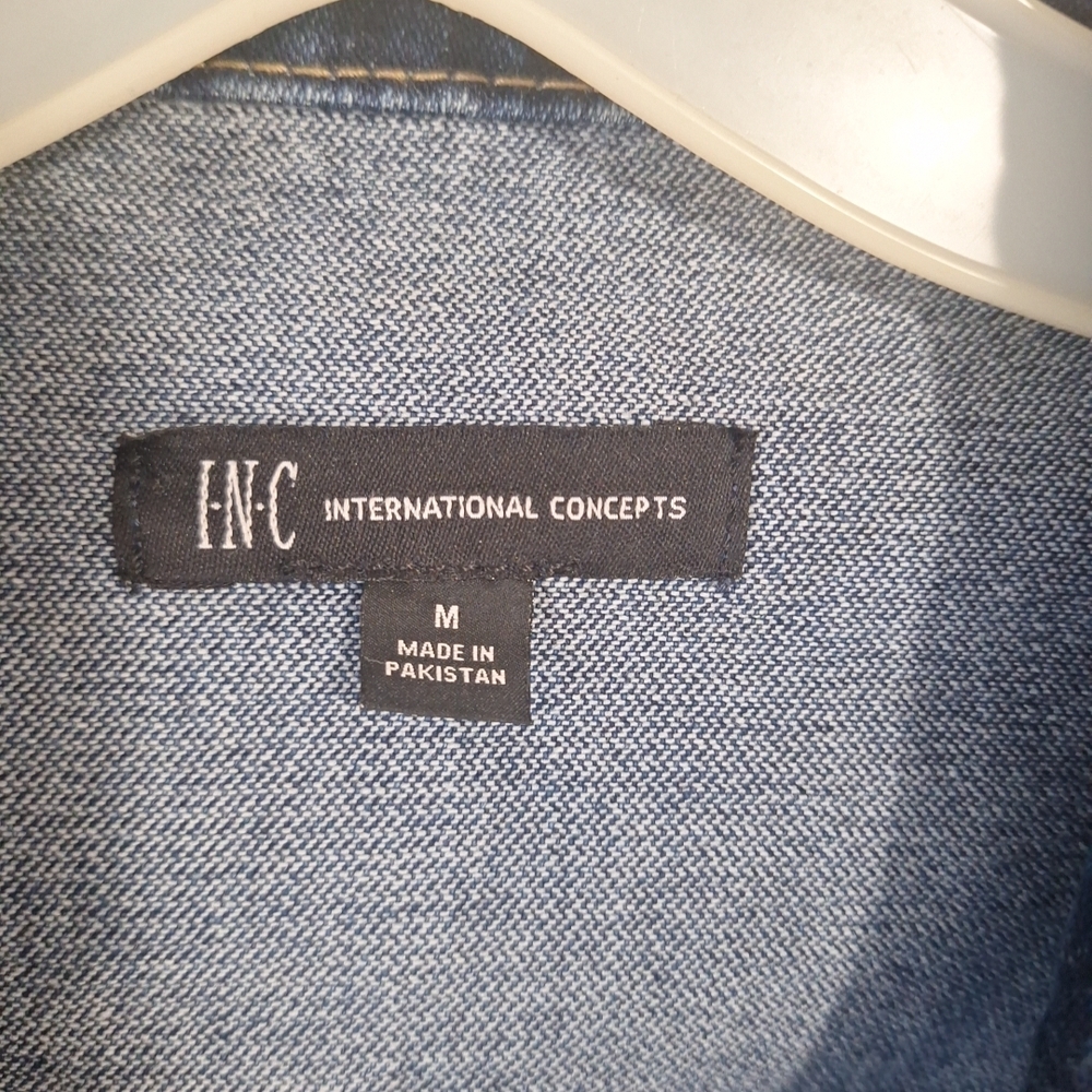 INC International Concepts Men's Denim Jean Jacket - Dark Blue - M - Picture 2 of 9